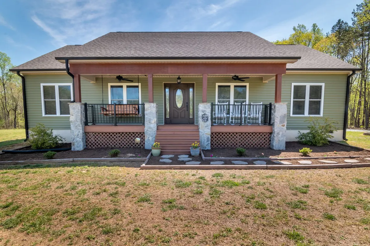 Suburban ranch home with front porch near Walker, Michigan